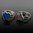 thumbnail image 1 of Opvise Unisex Fashion Heart Shape Color Changeable Mood Jewelry Lovers Couple Ring, 1 of 7