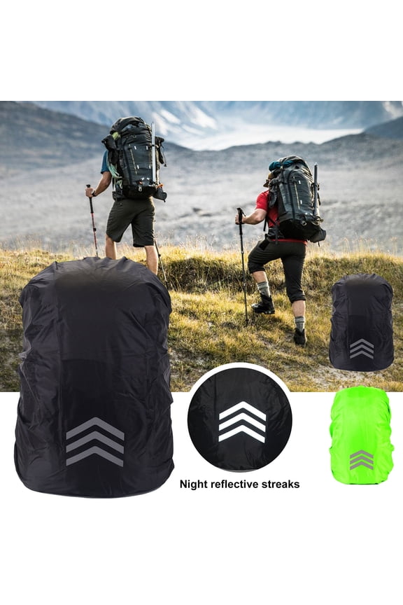 Waterproof Backpack Rain Cover with Reflective Strips Wear-Resistant UV-Proof Night Visibility Backpack Protector Cover