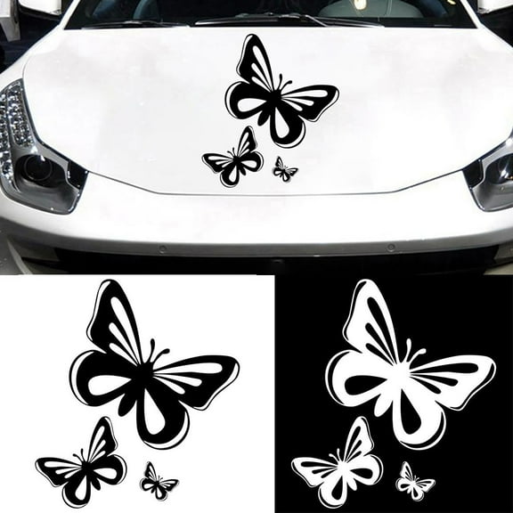 Opvise Waterproof Butterfly Car Styling Stickers Window Bumper Vehicle Decal Decor