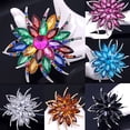 thumbnail image 1 of Opvise Wedding Bridal Large Flower Shiny Rhinestone Lady Scarf Brooch Pin Jewelry Decor, 1 of 8