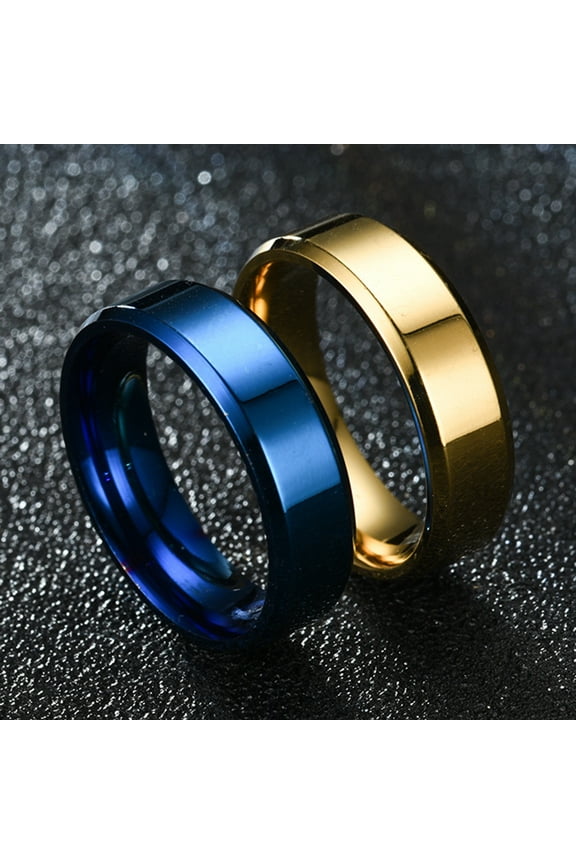 Wide Anti-rust Men Ring Stainless Steel Simple Exquisite Engagement Ring Fashion Jewelry