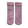 thumbnail image 1 of Opvise Winter Socks 1 Pairs Mid-Tube Ribbed Unisex Socks Winter Solid Color Thickened Fleece Lining Socks Daily Wear Coffee, 1 of 8
