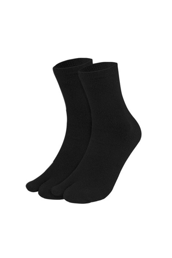 Winter Socks Unisex Socks Split Toe Solid Color Soft Breathable Mid-tube Non Slip Anti-skid Particle Bottom Pilates Yoga Workout Sticky Crew Socks Slipper Socks White