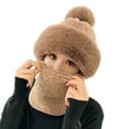 thumbnail image 1 of Opvise Women Fashion Hat Durable Windproof Winter Scarf Hat Set Soft Comfortable Plush Warm Hat for Cold Weather Outdoor Pink, 1 of 8
