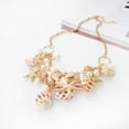 thumbnail image 1 of Opvise Women's Ocean Sea Shell Faux Pearl Starfish Layered Statement Necklace Jewelry, 1 of 5