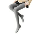 thumbnail image 1 of Opvise Womens Socks 1 Pair 80cm Japanese Style Solid Color High Elasticity Non-slip Silicone Thigh Stockings Autumn Winter Women Over Knee Socks Dark Gray, 1 of 8