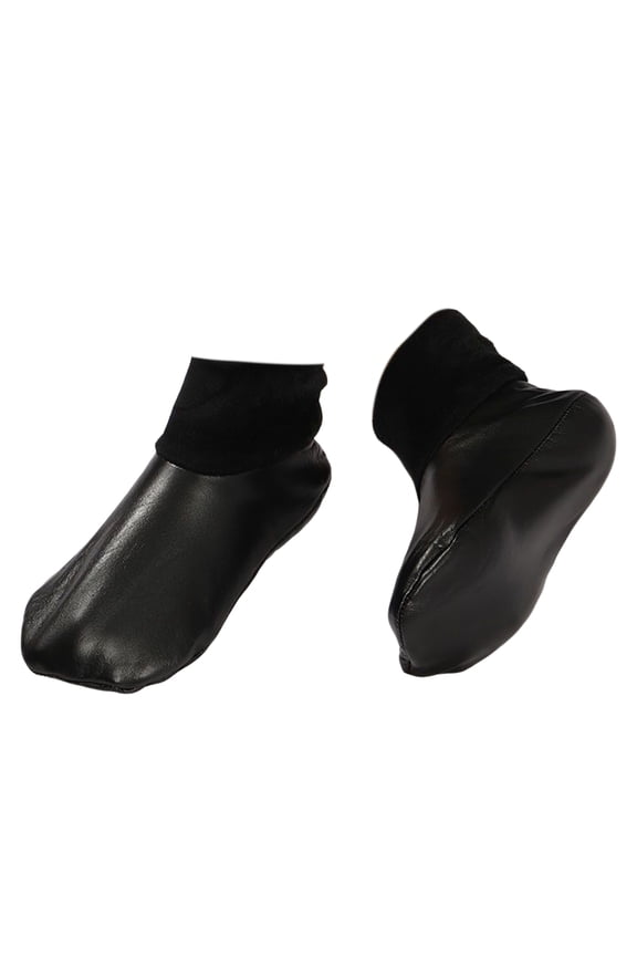 Womens Socks 1 Pair Women Floor Socks Faux Leather Plush Thicken Zipper Soft Keep Warm Solid Color Waterproof Winter Mid Tube Socks Daily Socks Cool Black