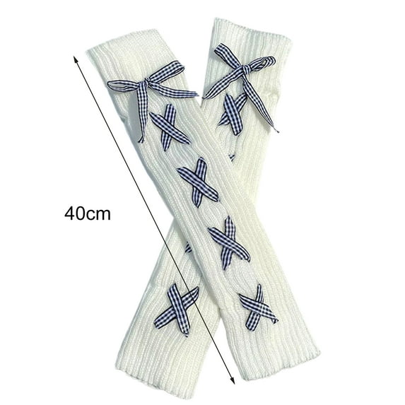 Opvise Womens Socks 1 Pair Women Leg Warmers Knitted Japan Style Women Sweet Stretchy Boot Cuffs for Yoga 1