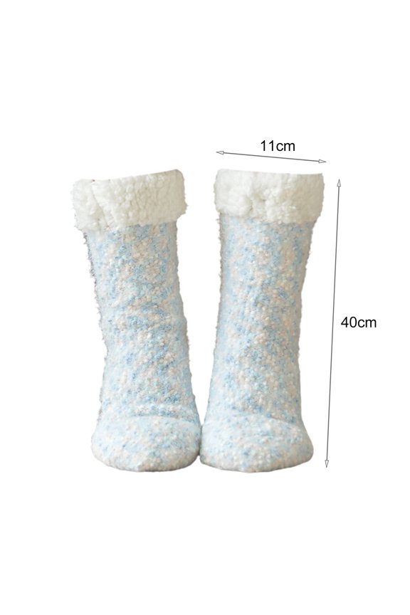 Womens Socks 1 Pair Women Socks Dot Plush Autumn Winter Sweet Lightweight Floor Socks for Living Room 3