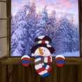 thumbnail image 1 of Opvise Wooden Snowman Fence Peeker Christmas Decoration Holiday Porch Window Wall Decor 40cm, 1 of 7