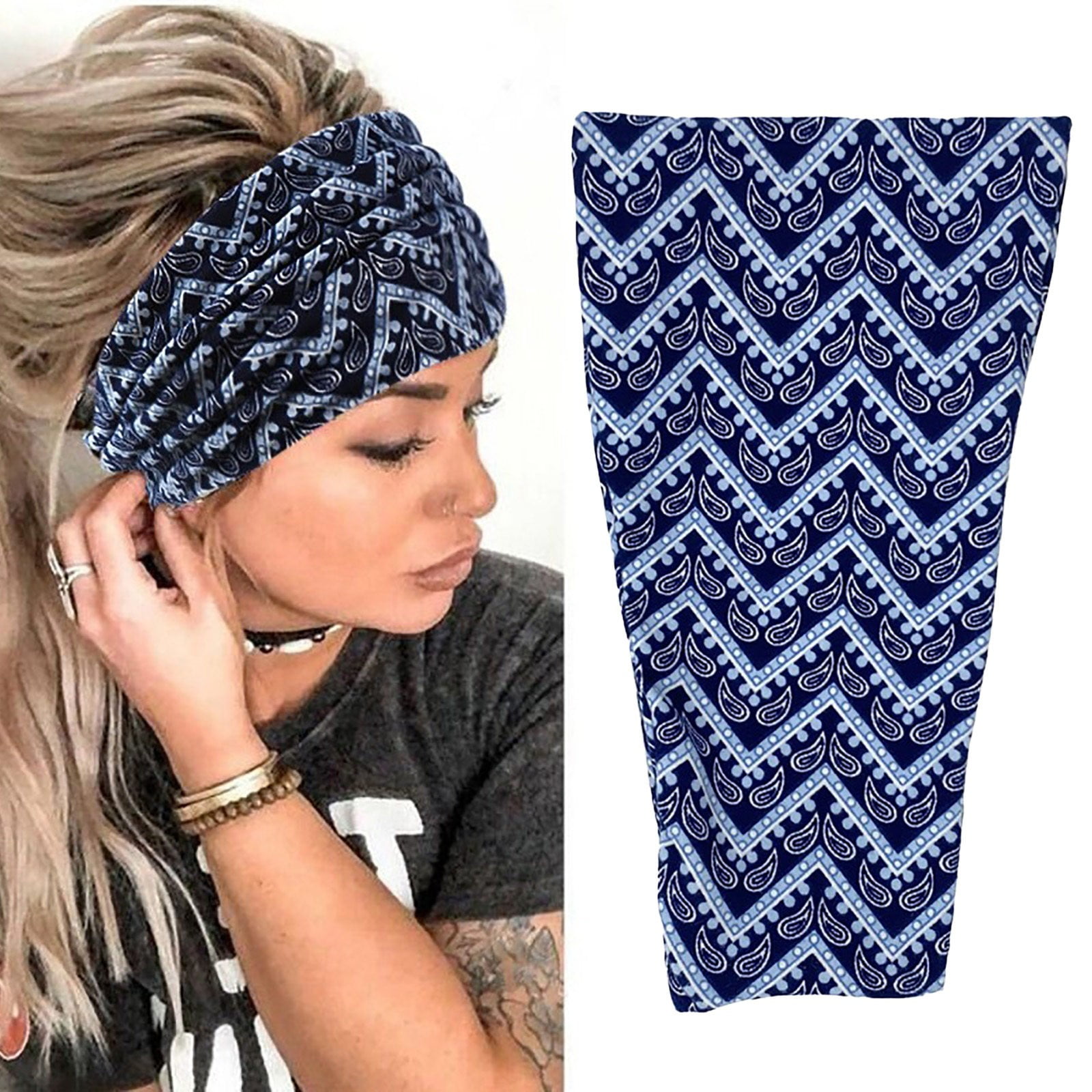 Oqueey Hair Band Clearance！ Boho Women's Headband Fashion Wide Headband