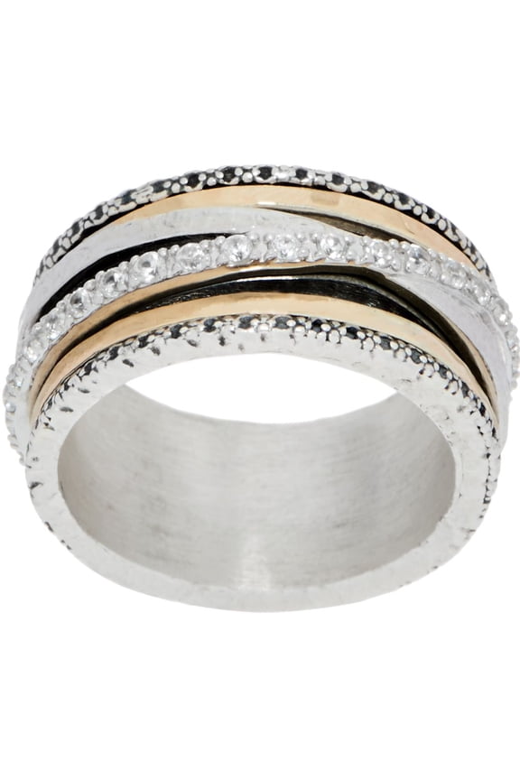 Sterling Silver 0.50 cttw Gemstone Highway Ring, Size 10