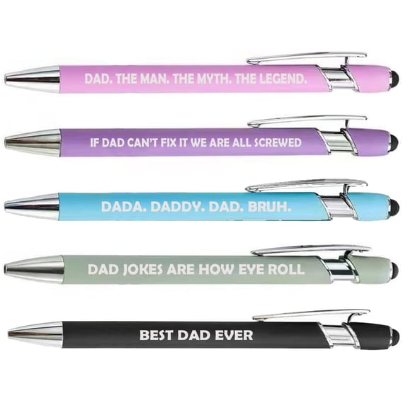 Or Something Set of 5 Pens Gift Dad Father Funny (Set A)