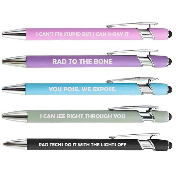 Or Something Set of 5 Pens Gift Rad Tech Radiologic Technologist (Set A)