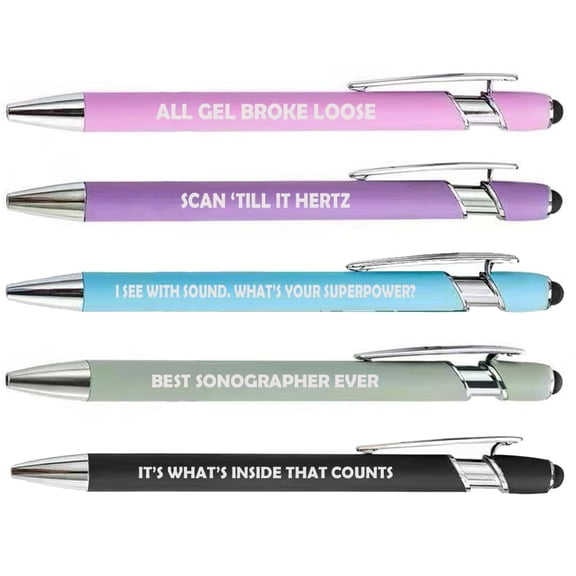 Or Something Set of 5 Pens Gift Sonographer Ultrasound Tech (Set A)