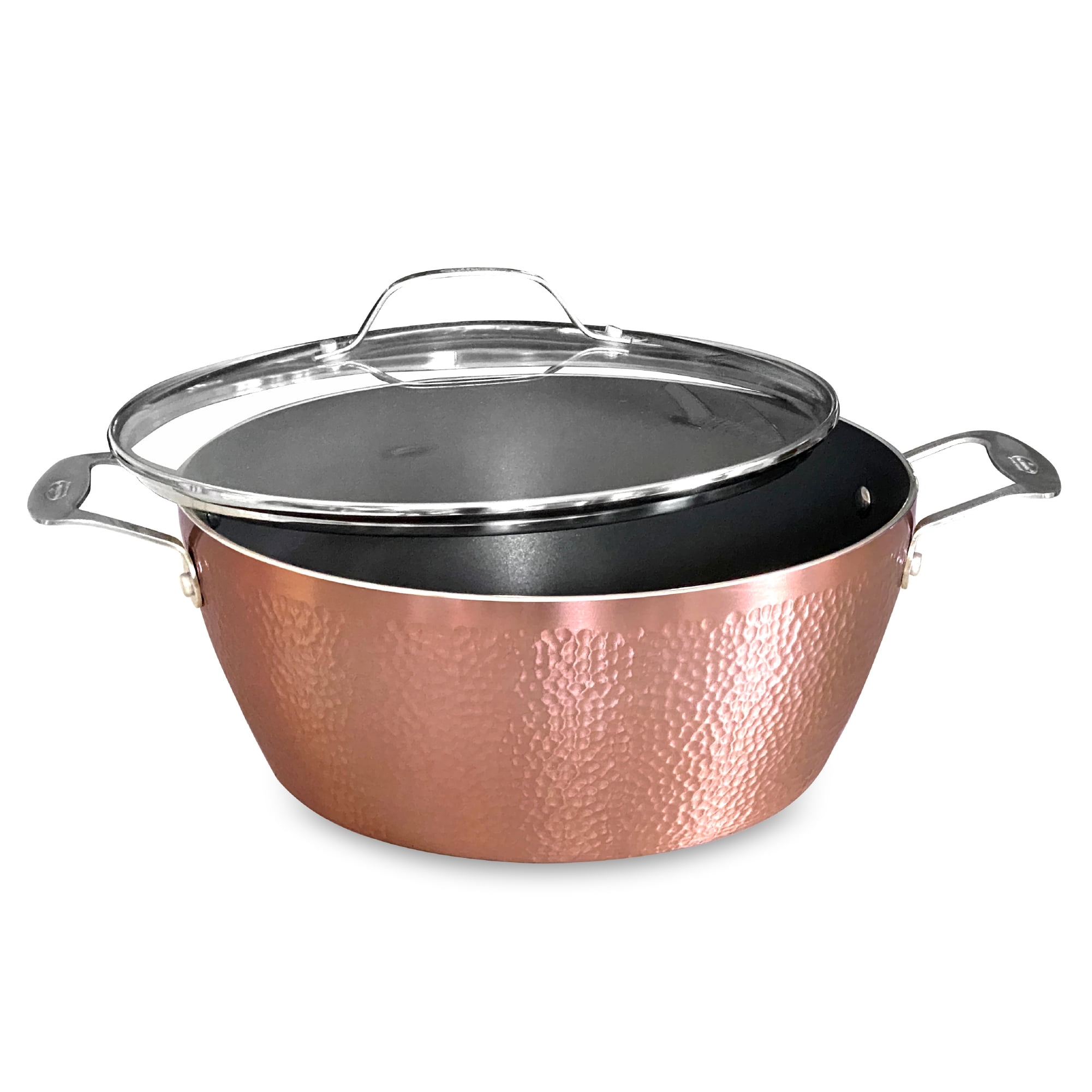 OrGREENiC 8 inch Hammered Rose Gold with Lid - On Sale - Bed Bath & Beyond  - 32877073