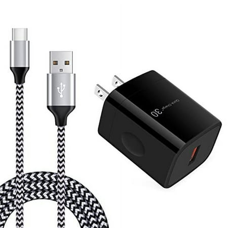 OrSunday Quick Charge 3.0 Fast Charger Compatible Motorola Moto G10 G9 G8 G7 Power Plus Play, Edge/G Power/Stylus/Razr/One 5G Ace/G100, G6 X4 Z4 Z3 Z2 Z Play Force Phone, Wall Charger 6Ft USB C Cable