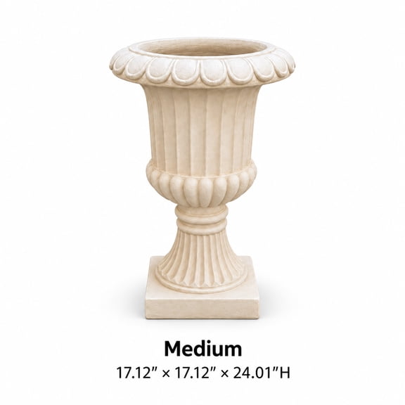 Ora Antique-Style Fiberglass Urn Planter