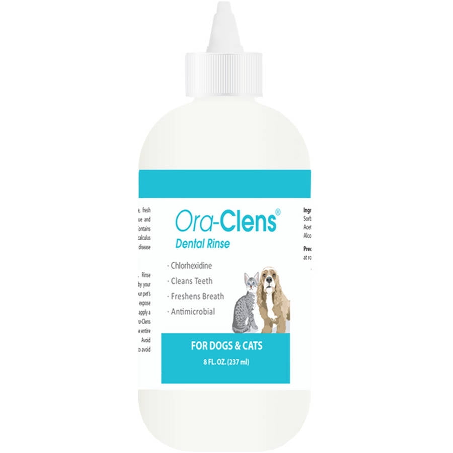 OraClens Dental Rinse for Dogs and Cats, 8 oz Bottle