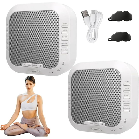 Ora Sound Machine Solfeggio Frequencies, White Noise Sound Machine, 28 Soothing Sounds with Soft Night Light, Smart 3 Timer Modes for Meditation, Yoga and Daily Sleeping, Relieve Stress