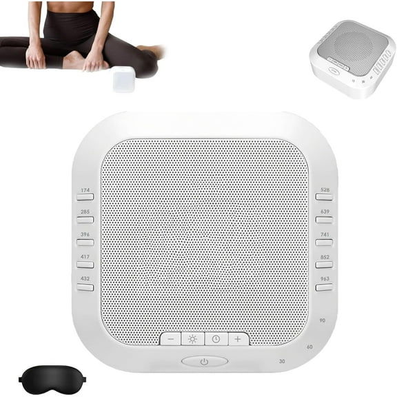 Ora Sound Machine Solfeggio Frequencies, White Noise Sound Machine with 28 Soothing Sounds, Three Timing Modes, Soft Night Light for Meditation, Yoga, Sleeping (1Pcs, 1)