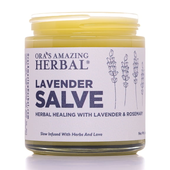 Ora's Amazing Herbal, Lavender Salve Balm, Drawing Salve with Lavender Essential Oil, Natural Skin Moisturizers, Repair Ointment for Irritated Skin, Aromatherapy for Relaxation Massage 4 oz