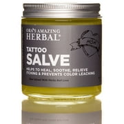 Tattoo Salve and Ointment, Natural Tattoo Aftercare Cream, Zero Waste, Ora's Amazing Herbal, 1 oz