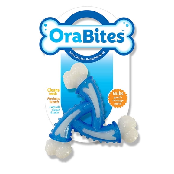 OraBites Triangle Shaped Bone Dog Dental Toy