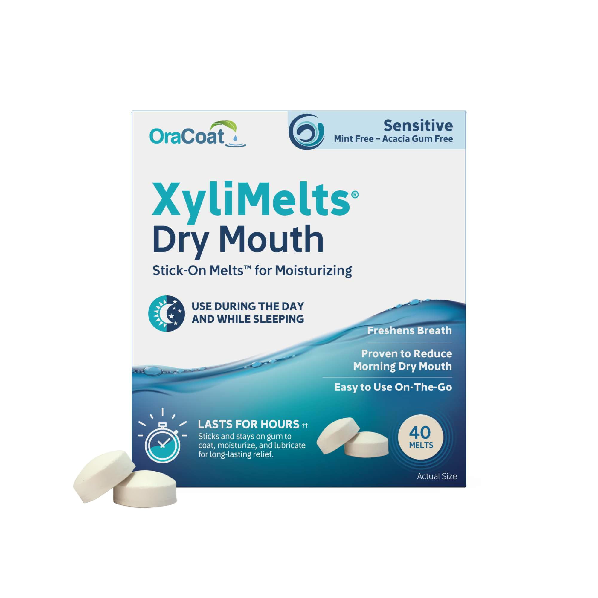 OraCoat XyliMelts Dry Mouth Relief HYZ01 Moisturizing Oral Adhering ...