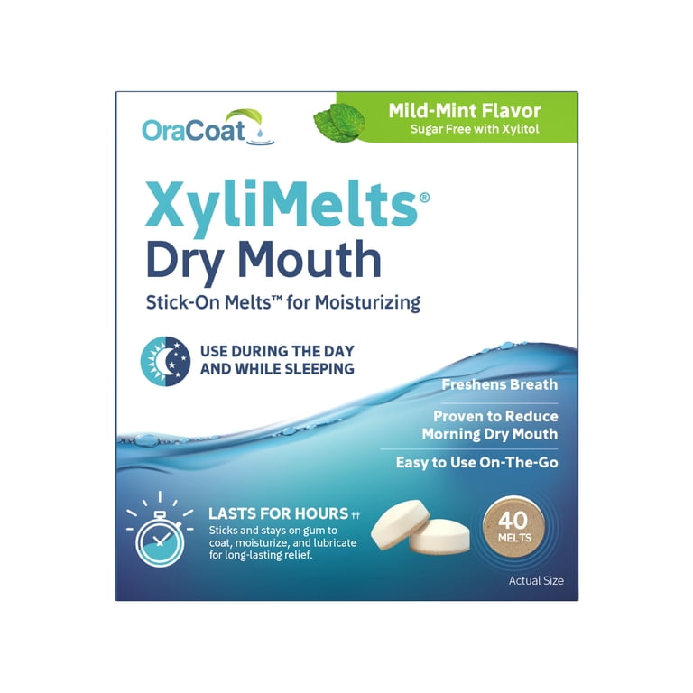 OraCoat XyliMelts Dry Mouth Relief Moisturizing Oral Adhering