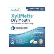 OraCoat XyliMelts Dry Mouth Relief Moisturizing Oral Adhering Discs 40 Count, Slightly Sweet with Xylitol, for Dry Mouth, Stimulates Saliva, Non-Acidic