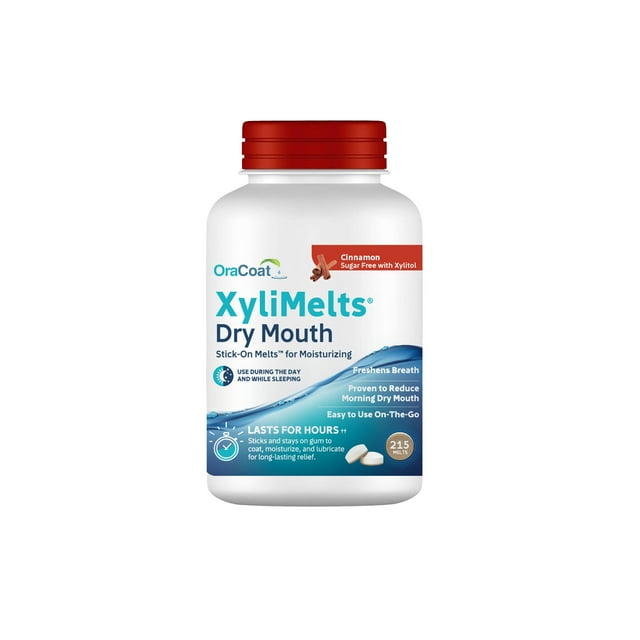 OraCoat® XyliMelts Dry Mouth Stickon™ Melts Cinnamon with Xylitol, for