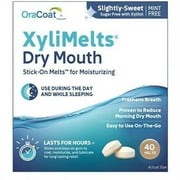 OraCoat XyliMelts Dry Mouth Stick-on Melts, Slightly Sweet 40 Count