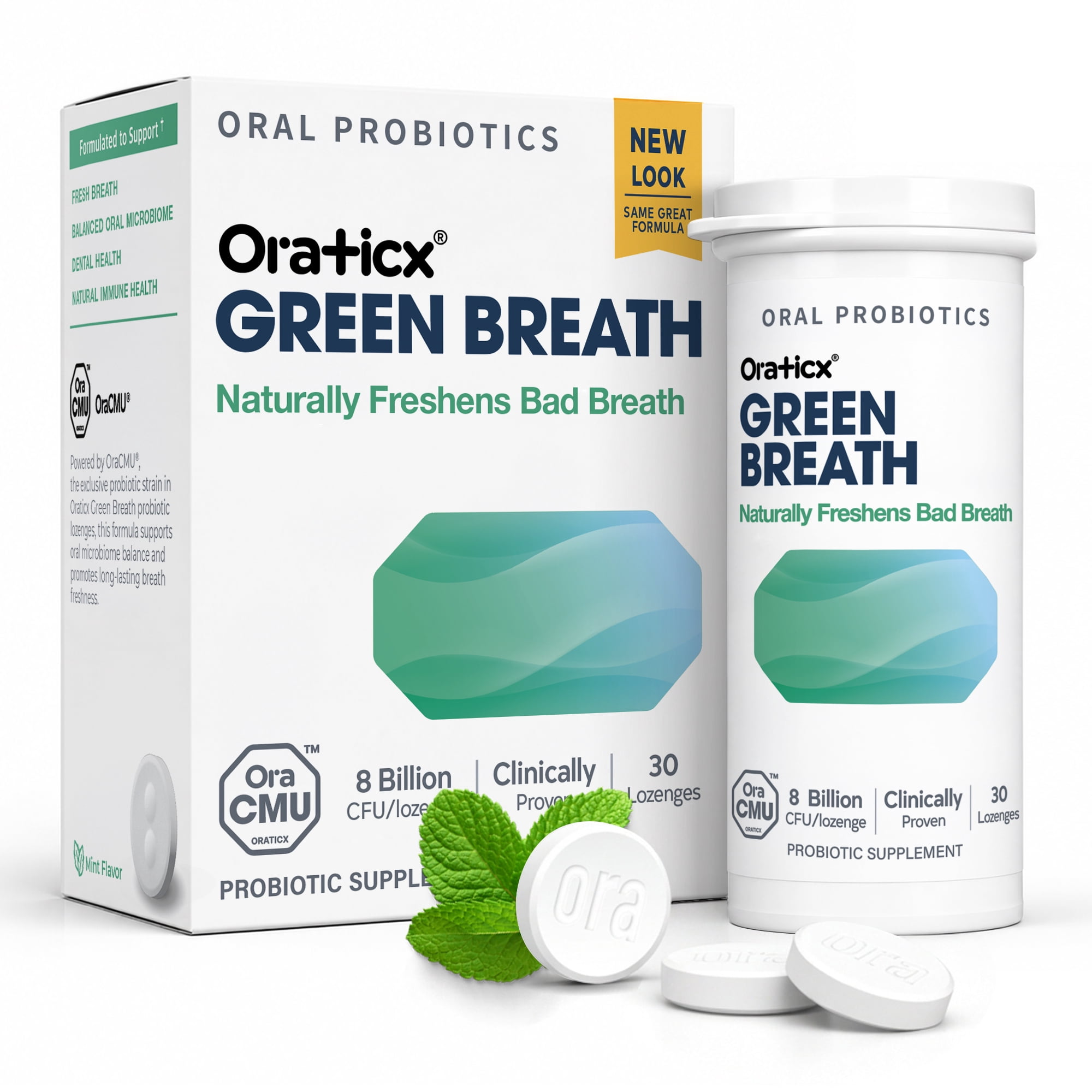OraTicx Oral Probiotics, Fresh Breath, Dental Health, 8B CFU, Mint