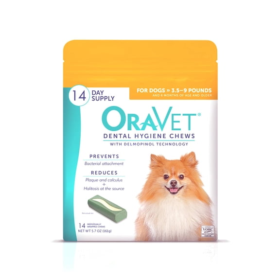OraVet Dental Care Hygiene Fresh Chews for Extra Small Dogs, 3.5-9 lbs, 14 Count