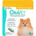 thumbnail image 1 of OraVet Dental Hygiene Chew for X-Small Dogs (up to 10 lbs), Dental Treats for Dogs, 30 Count, 1 of 1