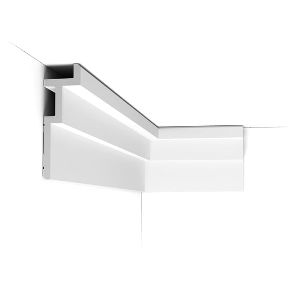 Orac Decor C396 | Purotouch High Density Polyurethane Crown Moulding | Primed White | 7-1/2in Face x 78in Long