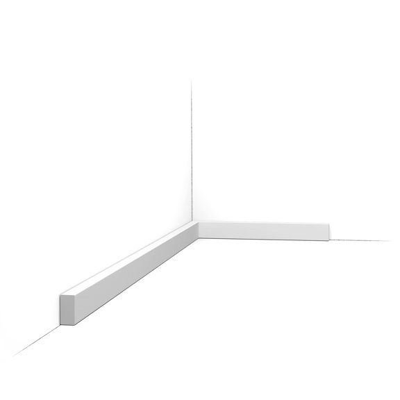 Orac Decor | Duropolymer Polystyrene Baseboard Moulding | Primed White | 3/4in H x 78-3/4in Long | Pack of 8