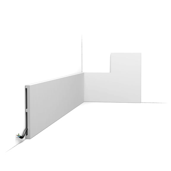 Orac Decor | Duropolymer Polystyrene Baseboard Moulding | Primed White | 5-7/8in H x 78-3/4in Long | Pack of 3