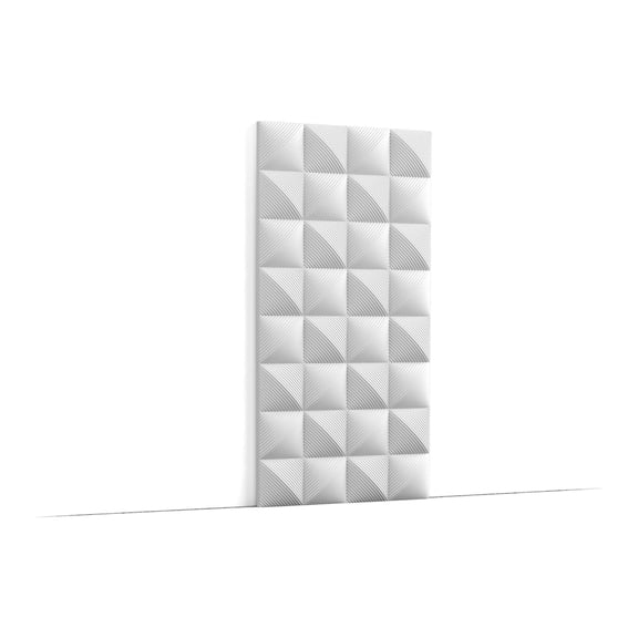 Orac Decor | Purotouch High Density Polyurethane | 3D Wall Covering | Cobble Wall Element | Primed White | 9-7/8in H x 78-3/4in Long | Pack of 7