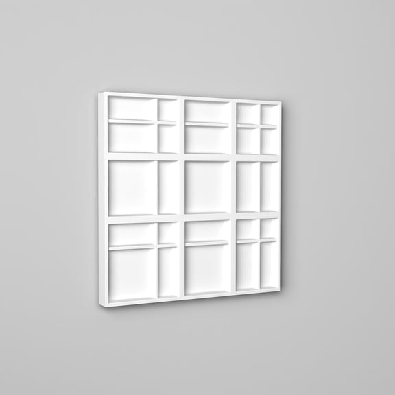 Orac Decor | Purotouch High Density Polyurethane | 3D Wall Covering | Kilt Wall Element | Primed White | 17-3/4in H x 17-3/4in W