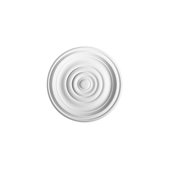 Outwater Orac Decor | Purotouch High Density Polyurethane Ceiling Medallion | Primed White | 15in Dia