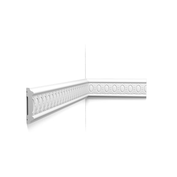 Orac Decor | Purotouch High Density Polyurethane Panel/Chair Rail/Wainscot Moulding | Primed White | 3-3/8" H x 78" Long