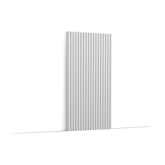 Orac Decor WX210 Duropolymer 3D Reed Wall Element | Lightweight High-Density Polystyrene | Primed & Paintable | 10in H x 78-3/4in L