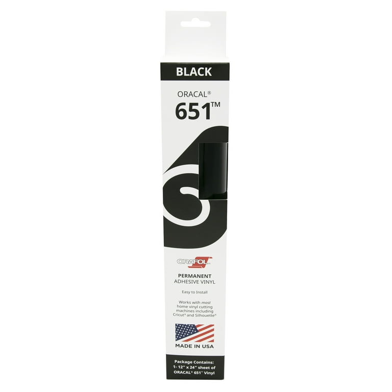 ORACAL 651 - Vinilo adhesivo gris oscuro brillante para cameo, Cricut y  silueta, incluye rollo de papel de transferencia transparente (30 x 12