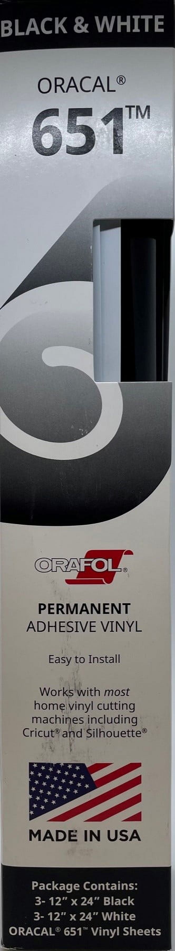 Oracal 651 Adhesive Vinyl White/black 12 sign Vinyl sticker Vinyl for Hard  Surfaces 