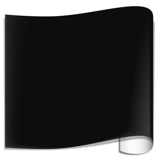 Adhesive Glossy Black Vinyl Roll - HUGE Glossy Adhesive Permanent