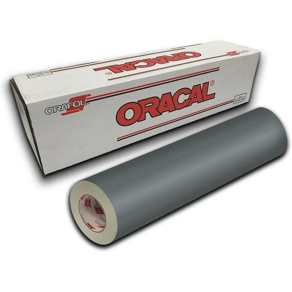 Oracal 651 Permanent Self-Adhesive Premium Craft Sticker Vinyl 12" x 10ft Roll - Grey