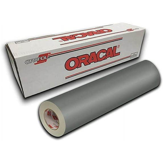 Oracal 651 Permanent Self-Adhesive Premium Craft Sticker Vinyl 12" x 10ft Roll - Middle Grey
