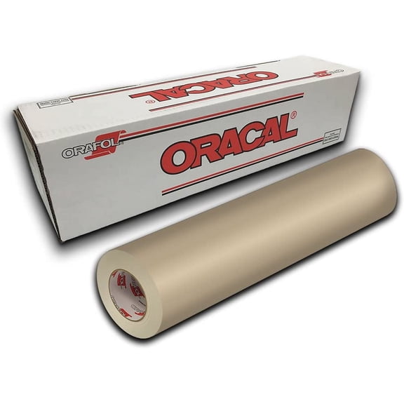 Oracal 651 Permanent Self-Adhesive Premium Craft Sticker Vinyl 12" x 30ft (10yd) Roll - Beige